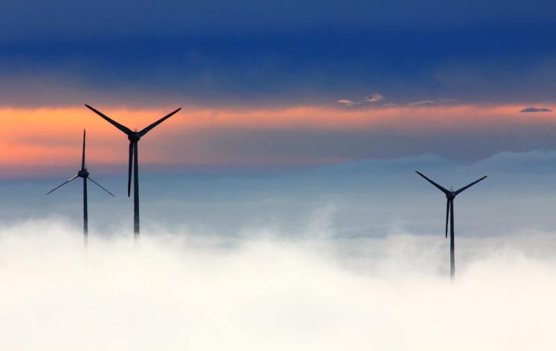 de l'air et des éoliennes